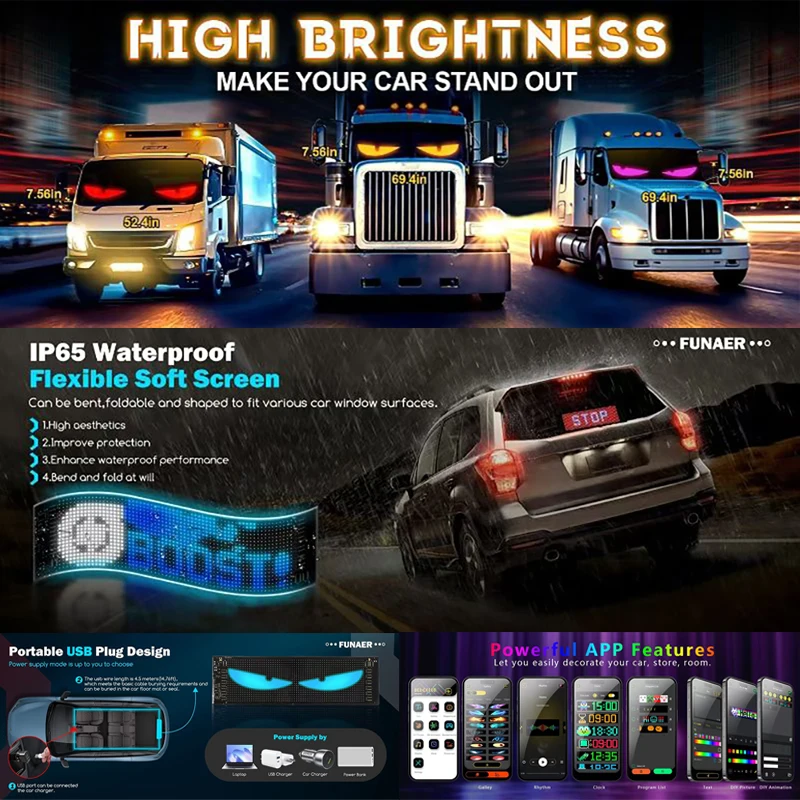 Led عرض شاحنة العين سيارة تسجي - مراجعة Car Led Light وسعره